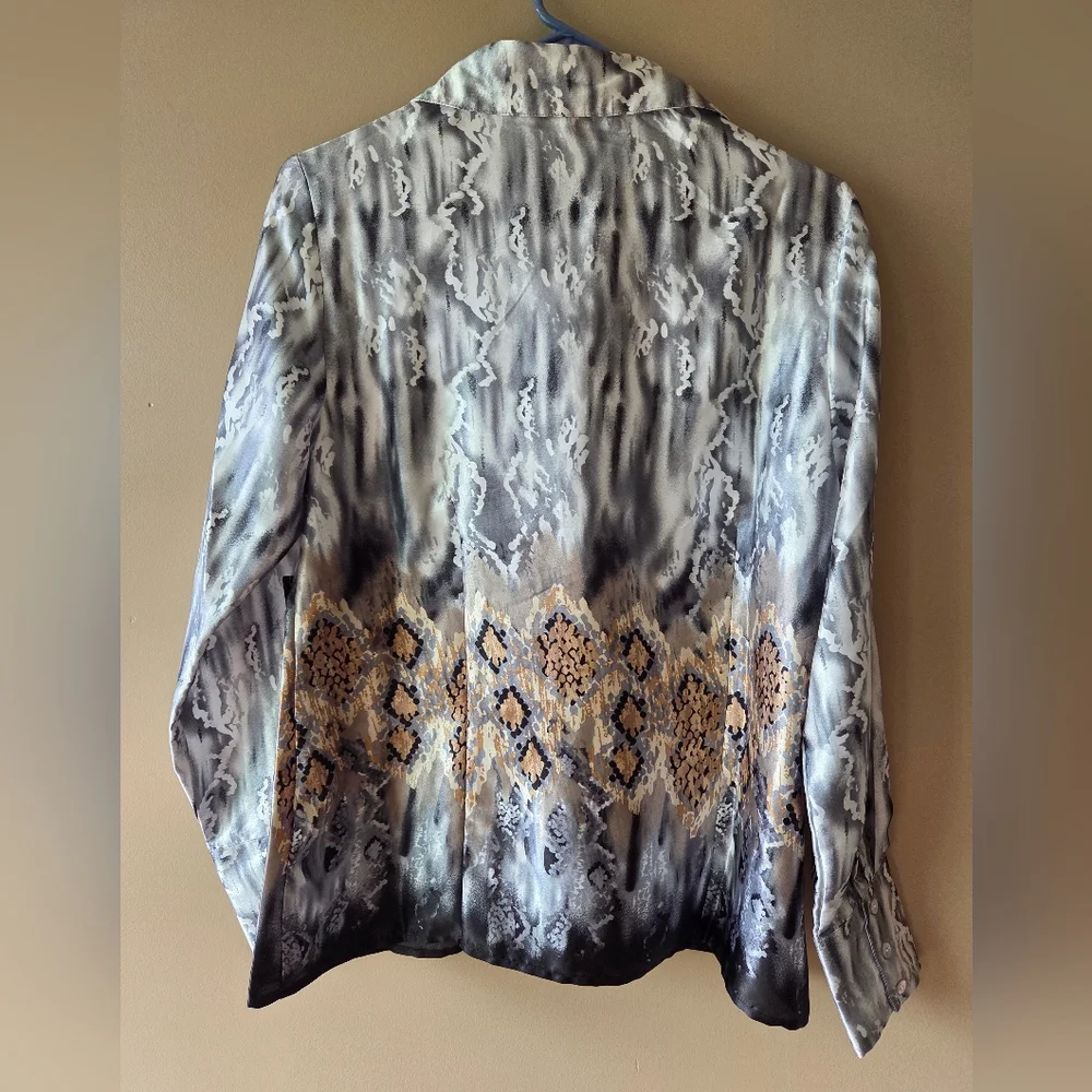 Madison Paige Blouse Size L New With Tags Snake Print - Picture 2 of 8